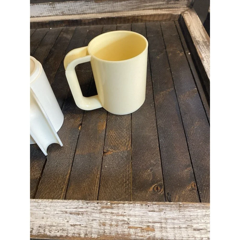 Vintage Set Of 6 Of Mugs The Am Pro Line Stackable Plastic Mugs